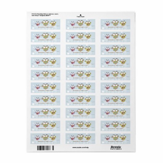 Chillin' Owls return Address Label (Vorne)