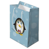 Chillin' Penguin Mittlere Geschenktüte (Vorderseite Schrägansicht)