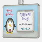 Chillin' Penguin Rahmen-Ornament Silber (Links)