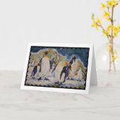 Chillin Pinguin-Gruß-Karte Karte (Gelbe Blume)