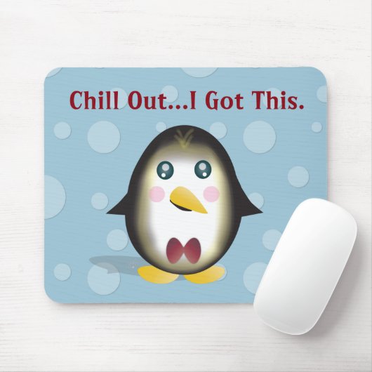 Chillin Pinguin-Mausunterlage Mousepad (Mit Mouse)