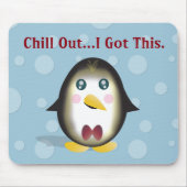 Chillin Pinguin-Mausunterlage Mousepad (Vorne)