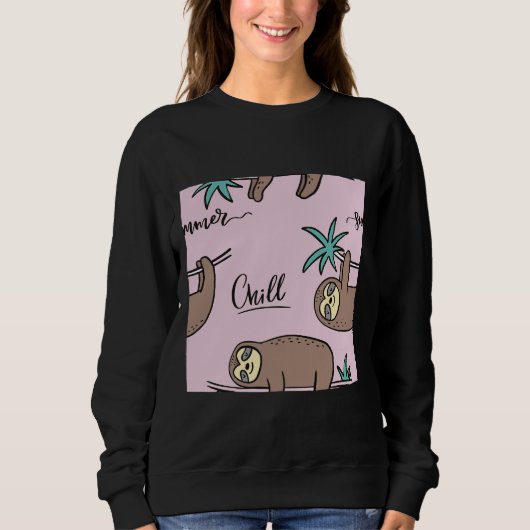 Chillin Sloth 3 Sweatshirt (Vorderseite)