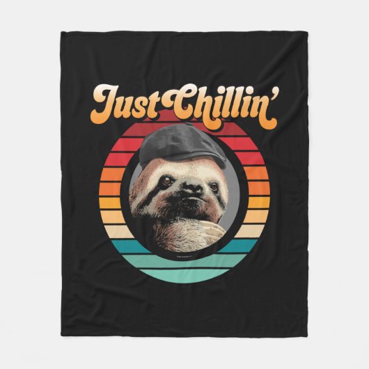 Chillin’ Sloth Fleecedecke (Vorderseite)