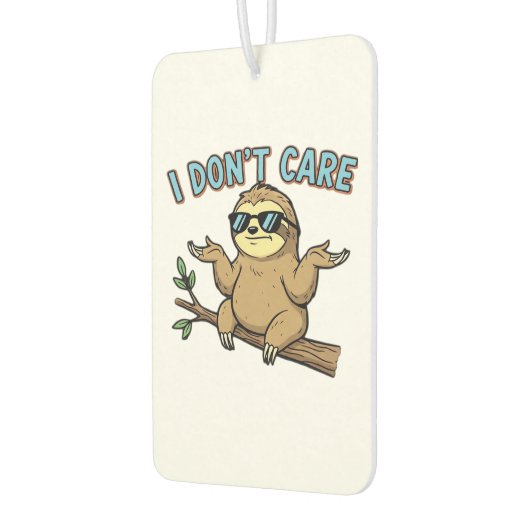 Chillin' Sloth I Don't Care Design Essential T-Shi Autolufterfrischer (Links)