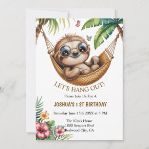 Chillin’ Sloth im Paradies Einladung