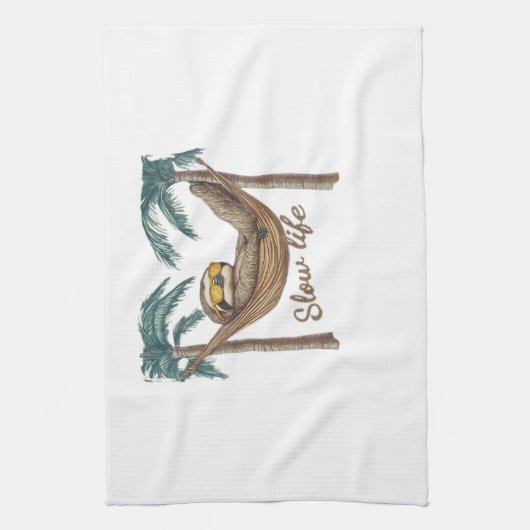 Chillin' Sloth in a Hammock Oversized T-Shirt Geschirrtuch (Vertikal)