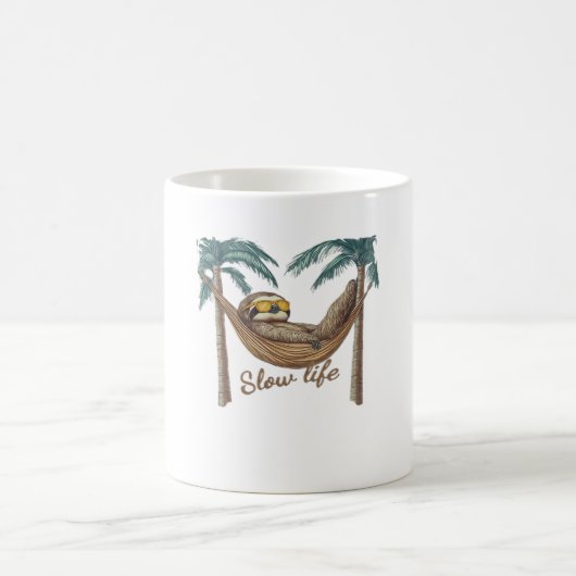 Chillin' Sloth in einem Hängematte Oversifizierter Kaffeetasse (Mittel)