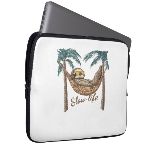 Chillin' Sloth in einem Hängematte Oversifizierter Laptopschutzhülle (Vorne Rechts)