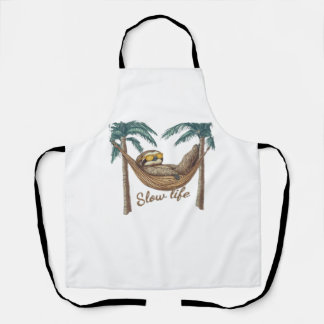 Chillin' Sloth in einem Hängematte Oversifizierter Schürze