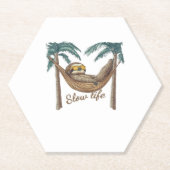 Chillin' Sloth in einem Hängematte Oversifizierter Untersetzer (Vorderseite)