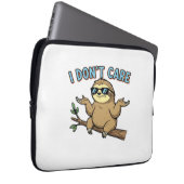 Chillin' Sloth ist mir egal, wie ich essenzielle T Laptopschutzhülle (Vorne Rechts)