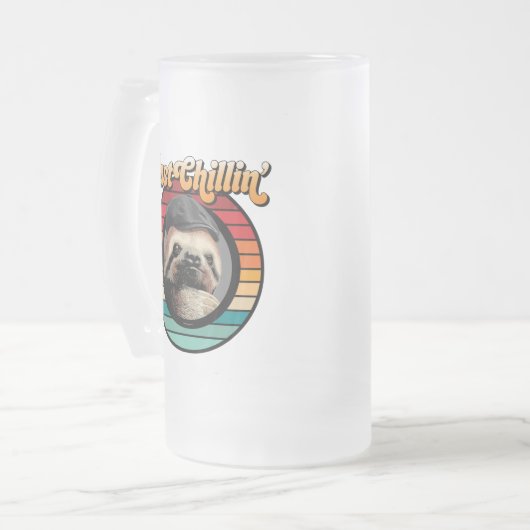 Chillin’ Sloth Mattglas Bierglas (Vorderseite Links)