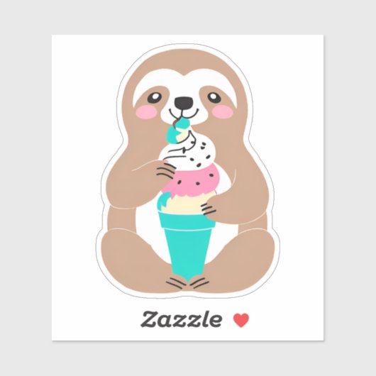 Chillin' Sloth Waterproof Aufkleber (Blatt)