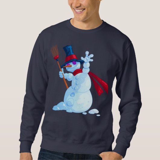 Chillin' Snowman Holiday Sweatshirt (Vorderseite)