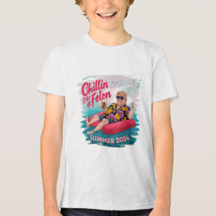 Chillin wie ein Felon Funny Trump für Präsident Su Tri-Blend Shirt