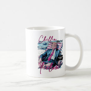 Chillin wie ein Felon Funny Trump Summer President Kaffeetasse