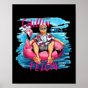 Chillin wie ein Felon Summer 2024 nimmt Trump Amer Poster