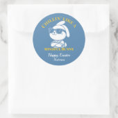 Chillin' wie ein gemäßigtes, sonniges, individuell runder aufkleber (Tasche)