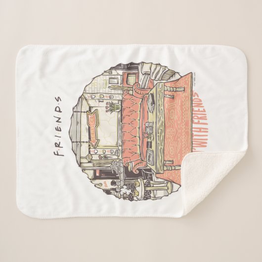 Chillin' with FRIENDS™ Cartoon Sherpadecke (Vorderseite (Horizontal))