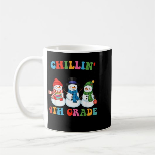 Chillin With My 4th Grade Snowmies Christmas Teach Kaffeetasse (Links)
