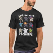 Chillin' with my Creeps Dabbing Spooky Cat Hallowe T-Shirt (Vorderseite)