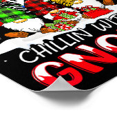Chillin With My Gnomies Funny Christmas Family Fri Poster (Ecke)