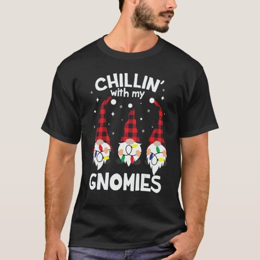 Chillin With My Gnomies Gnome Christmas Pamajas F T-Shirt (Vorderseite)