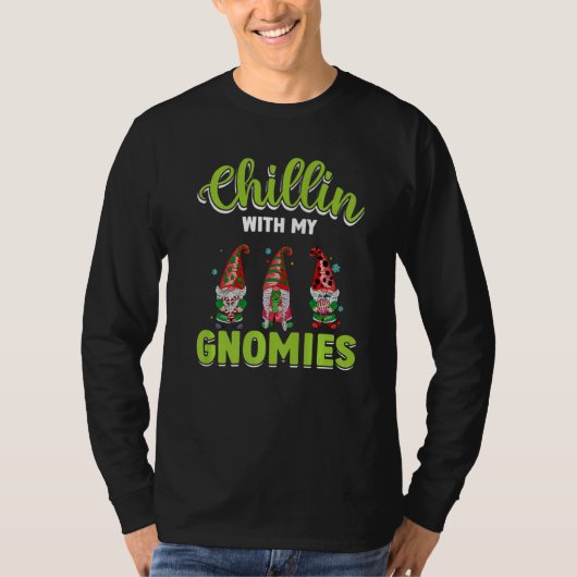 Chillin With My Gnomies St Patrick Day Gnomes Gard T-Shirt (Vorderseite)