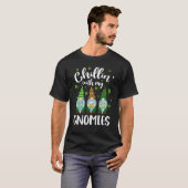 Chillin With My Gnomies St Patrick Day Gnomes Leop T-Shirt (Vorne ganz)