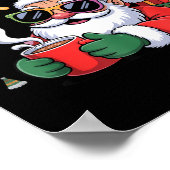 Chillin With My Ho Ho Homies Funny Santa Christmas Poster (Ecke)