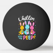 Chillin With My Peeps, Funny Easter Bunny Tischtennisball (Vorderseite)
