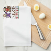 Chillin With My Slothmies Funny Sloth Ugly Christm Geschirrtuch (Viertel Falte)