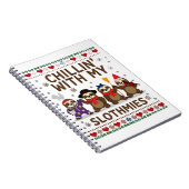 Chillin With My Slothmies Funny Sloth Ugly Christm Notizblock (Rechte Seite)