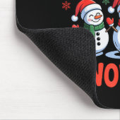Chillin With My Snowmie Funny Christmas Snowman  Mousepad (Ecke)