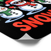 Chillin With My Snowmie Funny Christmas Snowman  Poster (Ecke)