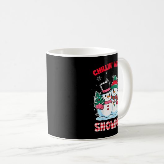 Chillin With My Snowmie Women Christmas Snowman Te Kaffeetasse (VorderseiteRechts)