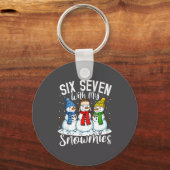 Chillin With My Snowmies Funny Snowman 67 Christma Schlüsselanhänger (Vorderseite)