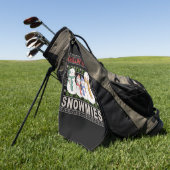 Chillin With My Snowmies Funny Ugly Christmas Golfhandtuch (Gras)