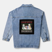 Chillin With My Snowmies Funny Ugly Christmas Jeansjacke (Rückseite)