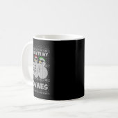 Chillin With My Snowmies Funny Ugly Christmas Kaffeetasse (Vorderseite Links)