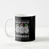 Chillin With My Snowmies Funny Ugly Christmas Kaffeetasse (Links)