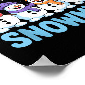 Chillin With My Snowmies Funny Winter Snow Friends Poster (Ecke)
