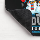 Chillin' With My Snowmies Funny Xmas Snowman Chris Mousepad (Ecke)