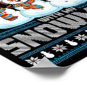 Chillin' With My Snowmies Funny Xmas Snowman Chris Poster (Ecke)