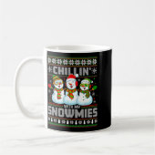 Chillin With My Snowmies Funny Xmas Snowman Christ Kaffeetasse (Links)