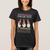 Chillin' With My Snowmies Matching Family Ugly Chr T-Shirt (Vorderseite)