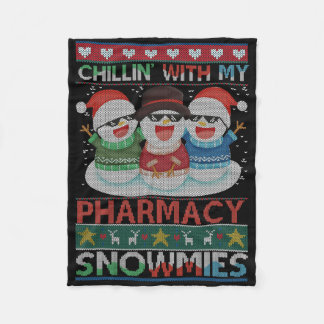 Chillin' With My Snowmies Pharmacy Pharmacy Tech C Fleecedecke