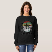 Chillin With My Snowmies Santa Snowman Scarf Light Sweatshirt (Vorne ganz)