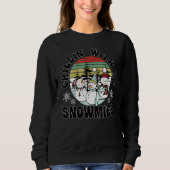 Chillin With My Snowmies Santa Snowman Scarf Light Sweatshirt (Vorderseite)